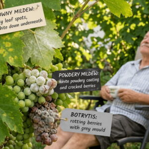 Downy Mildew, Powdery Mildew and Botrytis: Check Your Grapevines