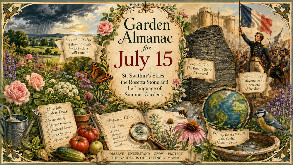 Garden Almanac for July 15