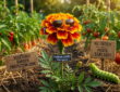 Marigolds in the Vegetable Garden