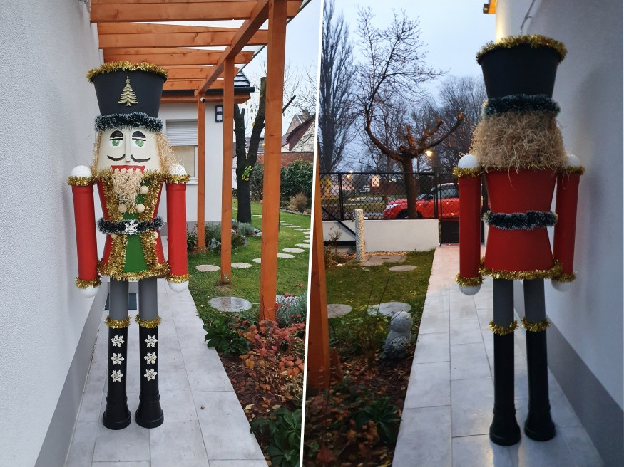 Crafting a Whimsical Giant Nutcracker for Your Garden Wonderland