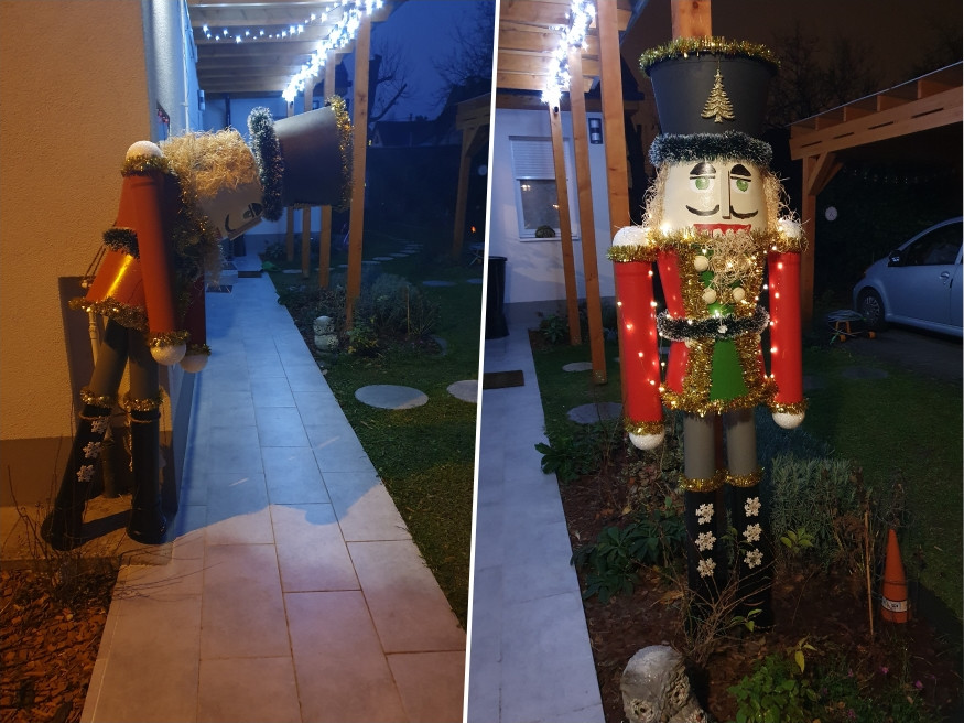 Crafting a Whimsical Giant Nutcracker for Your Garden Wonderland