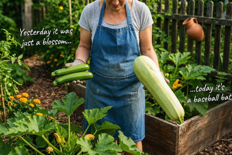 Zucchini Doesn't Wait: One Day It's a Flower, the Next It's a Baseball Bat